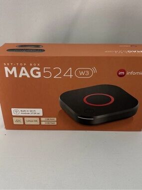 MAG 524 W3 4K Set-Top Box by Infomir brand new in box